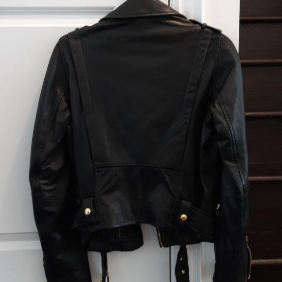 Daniel Leather Jacket with Gold Hardware! - Picture 4 of 13